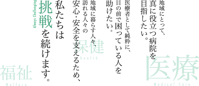 医療 保健 挑戦 福祉